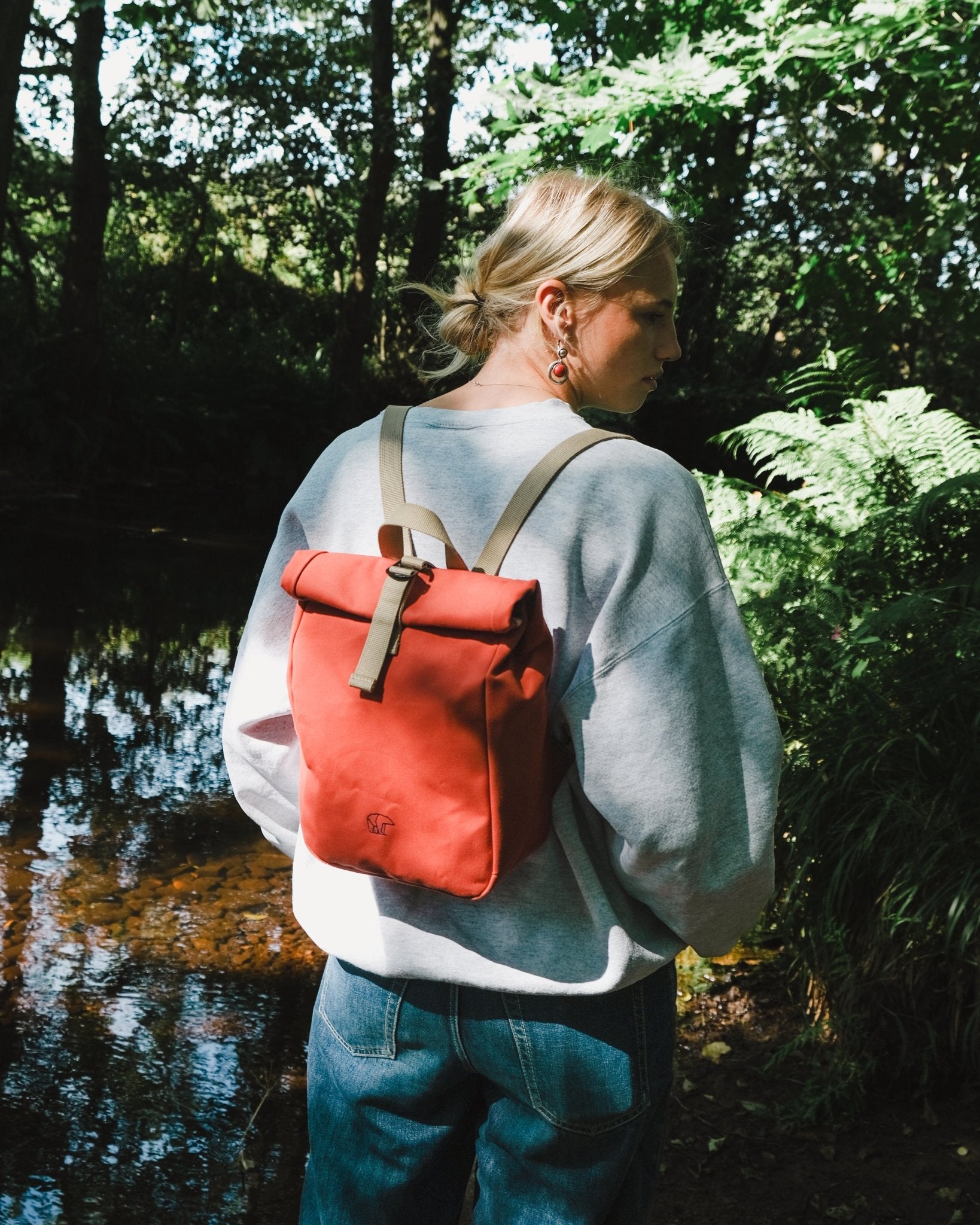 Organic Canvas Mini Rolltop Backpack Made in the UK