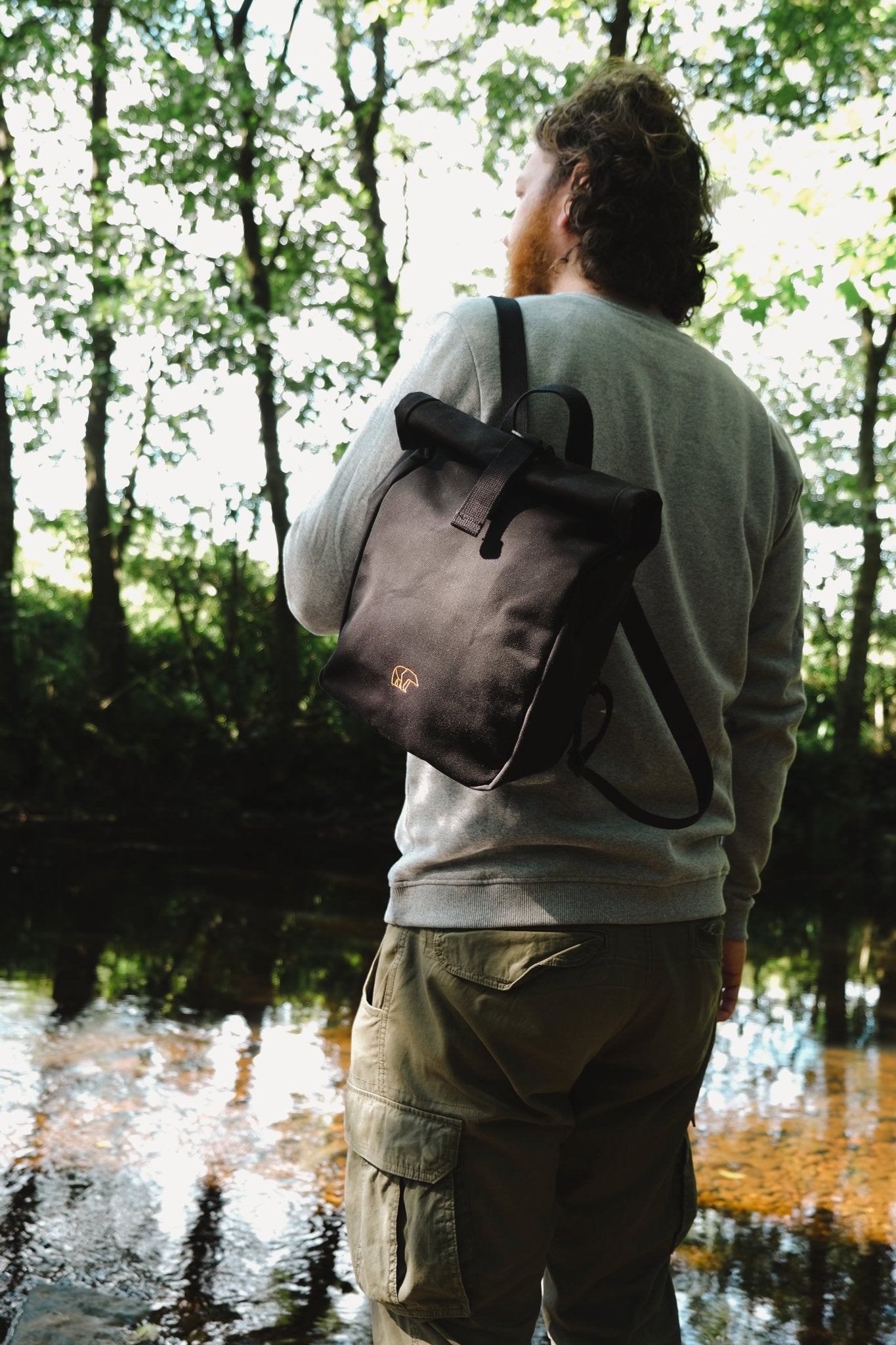 Organic Canvas Mini Rolltop Backpack Made in the UK